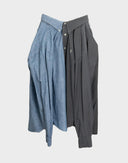 Gonna camicia up-cycled 