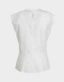 Louis Vuitton - Top bianco anni 2000 in cotone con ruches 