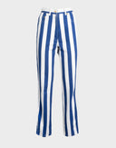 Max Mara - Pantaloni denim a righe blu e bianche 
