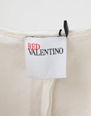 Red Valentino - Vestito bianco con gonna a pieghe 