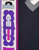 Emilio Pucci - Foulard nero e viola anni '80 