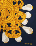 Chanel - Foulard blu in seta 