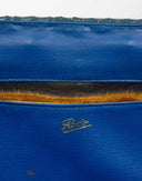 Rodo - Borsa blu in midollino anni '80 