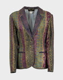 Roberto Cavalli - Giacca colorata in pelle anni '90 