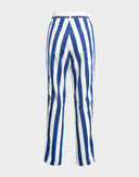 Max Mara - Pantaloni denim a righe blu e bianche 