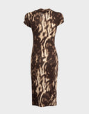 Just Cavalli - Vestito maculato marrone anni 2000 