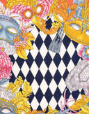 Fendi - Foulard colorato maschere veneziane 