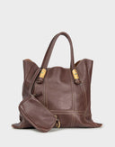 Valentino - Borsa a spalla marrone in pelle 