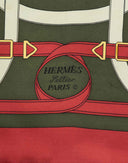 Hermes - Foulard 'Eperon d'Or' rosso anni '90 
