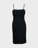 Roccobarocco - Vestito nero con intrecci 