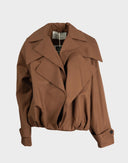 Giubbotto modello trench doppio collo 