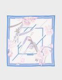 Leonard - Foulard azzurro floreale '80 