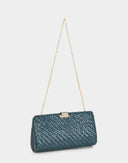 Rodo - Borsa blu in midollino anni '80 