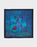 Christian Dior - Foulard tropicale blu anni '80 