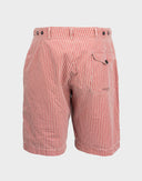 Stone Island - Pantaloncini rossi a righe in cotone 