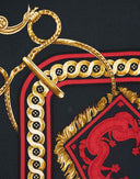 Hermes - Foulard 'Bride de Cour' nero anni '80 