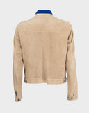 Stewart - Giacca Old Glory beige in pelle 