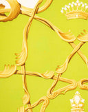 Hermes - Foulard 'Crown' verde anni '90 