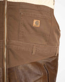 Giubbotto smanicato denim e lana 