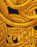 Chanel - Foulard blu in seta 