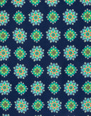 Yves Saint Laurent - Foulard in 100% seta blu a fiori 