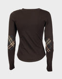 Top marrone stretch anni 2000 