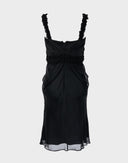 Roberto Cavalli - Vestito nero con arricciature 