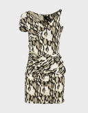 Just Cavalli - Vestito animalier drappeggiato anni 2000 