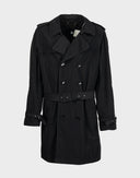 Roberto Cavalli - Trench nero doppiopetto in nylon 