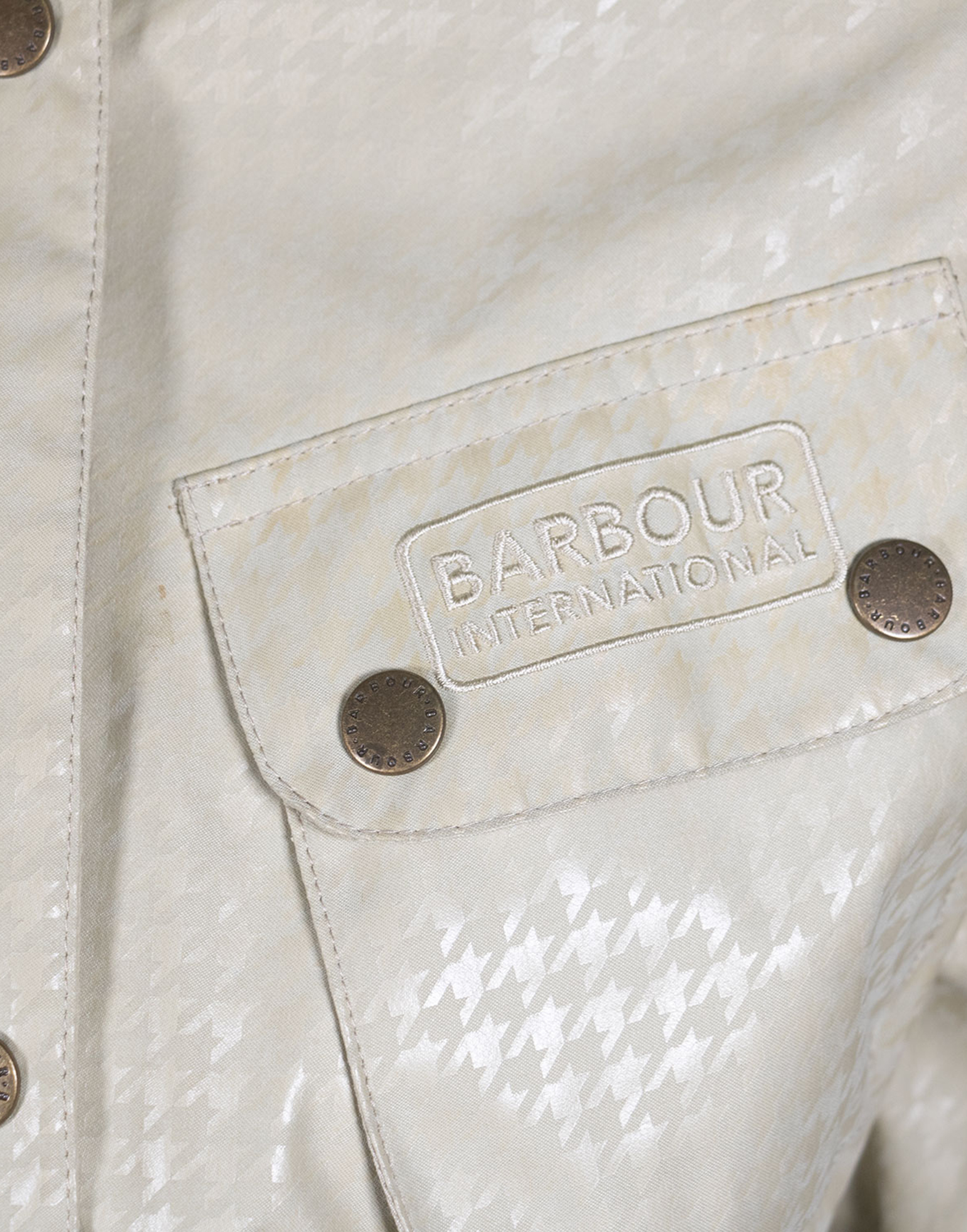 Barbour International - Giacca impermeabile in pied de poule_3