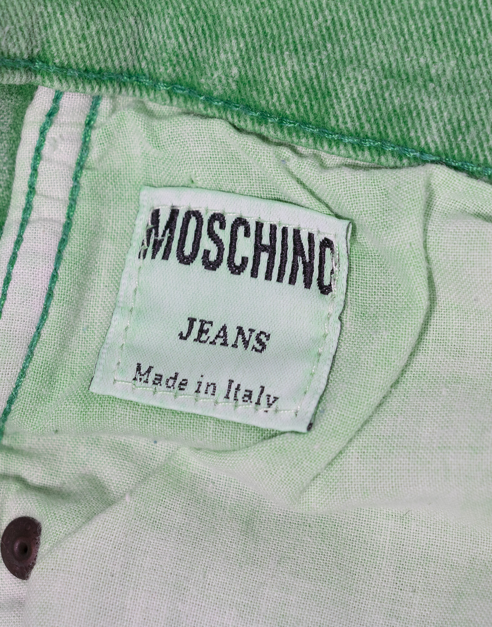 Moschino Jeans - Pantaloni verdi in cotone anni '90