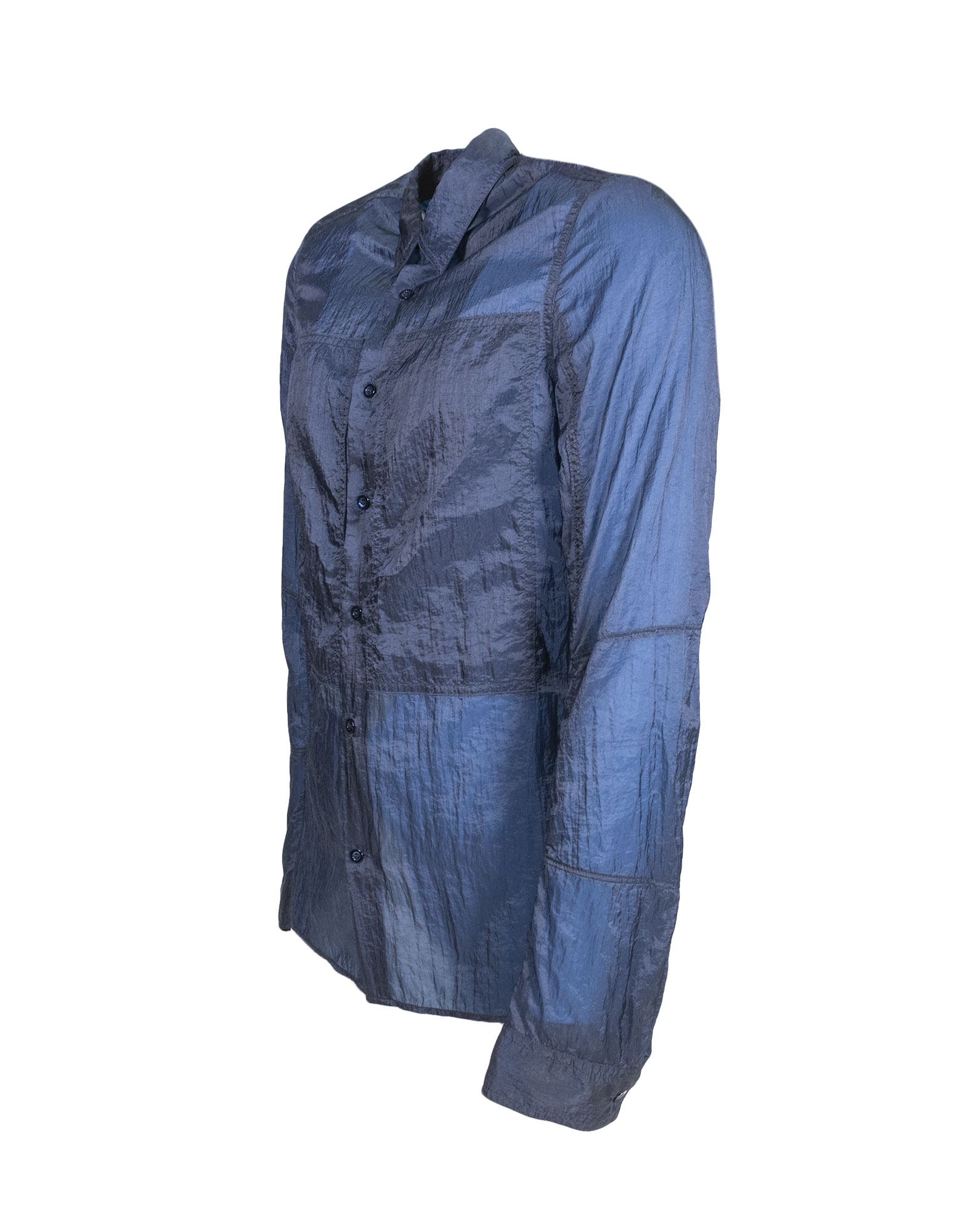 Balenciaga - Camicia blu in froissè