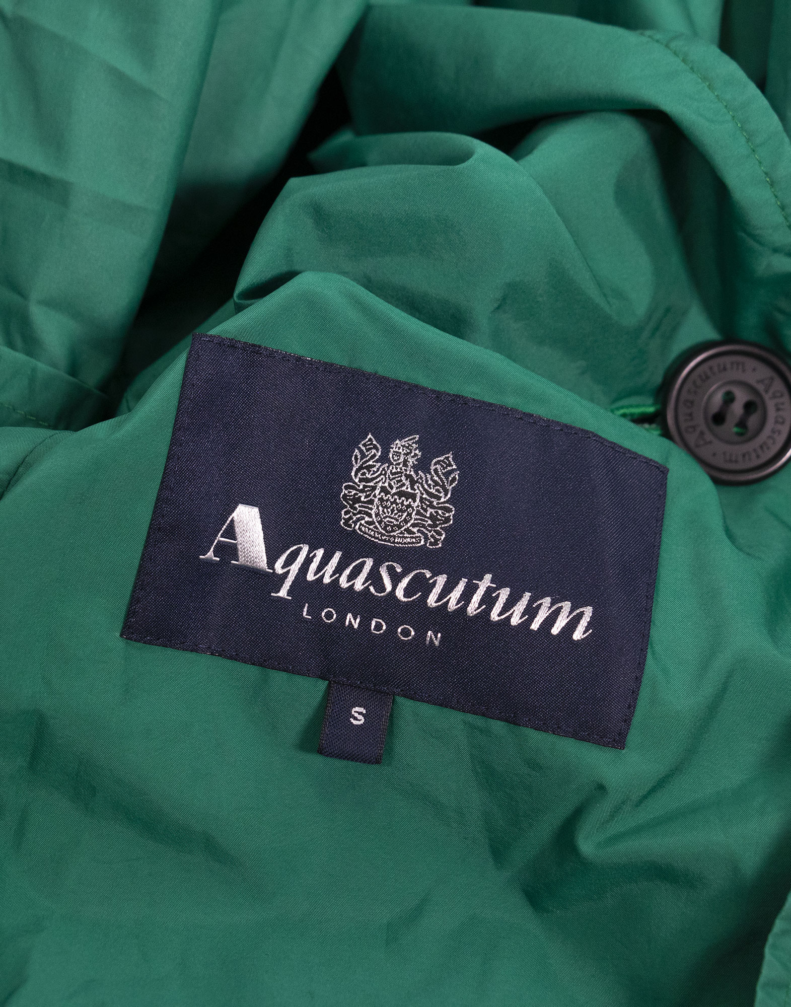 Aquascutum - Green nylon trench coat