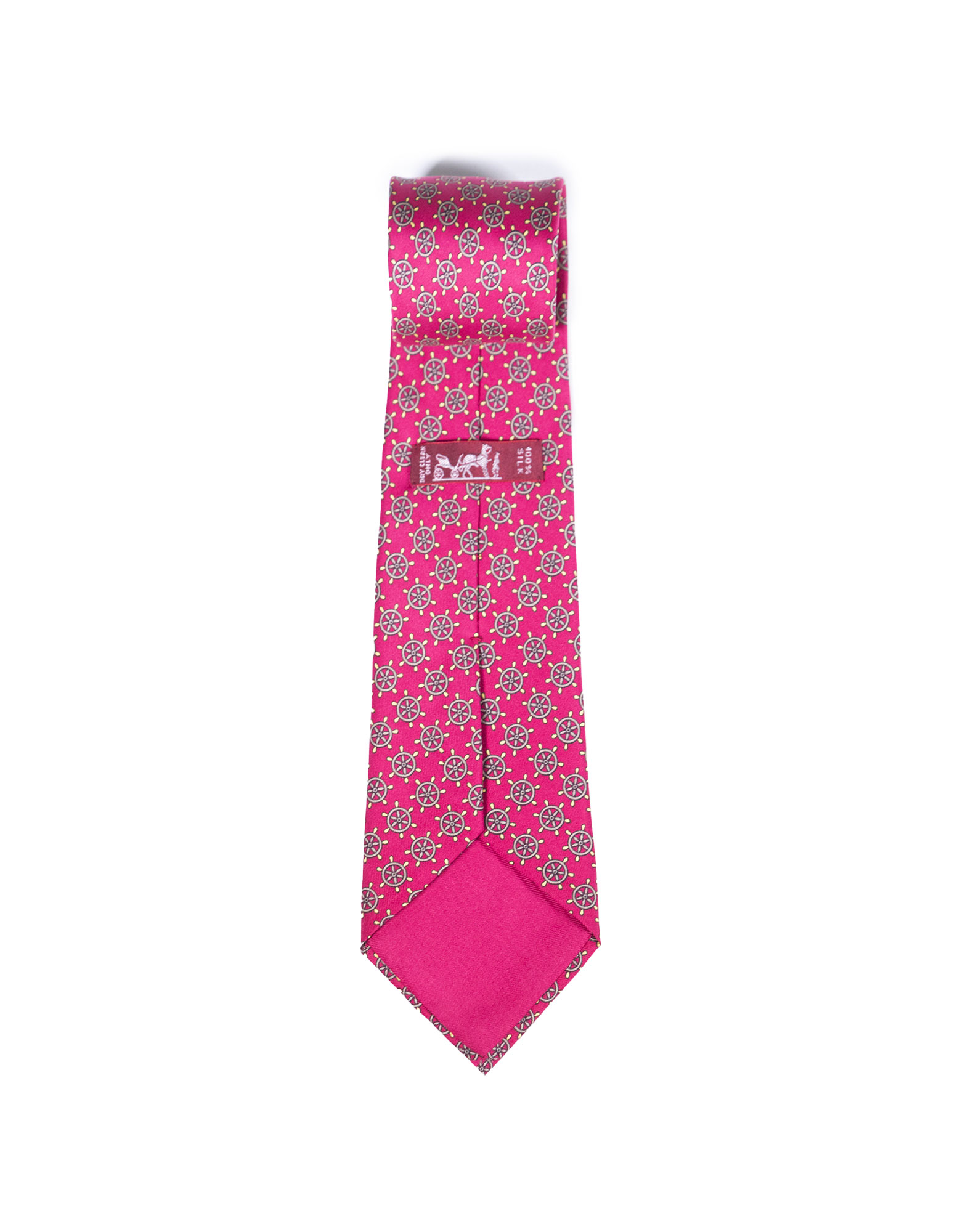 Hermes - Fuchsia vintage silk necktie