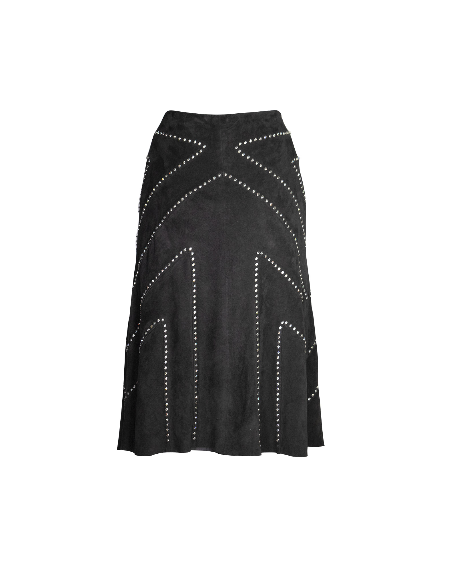 Gai Mattiolo - 90s leather skirt with studs