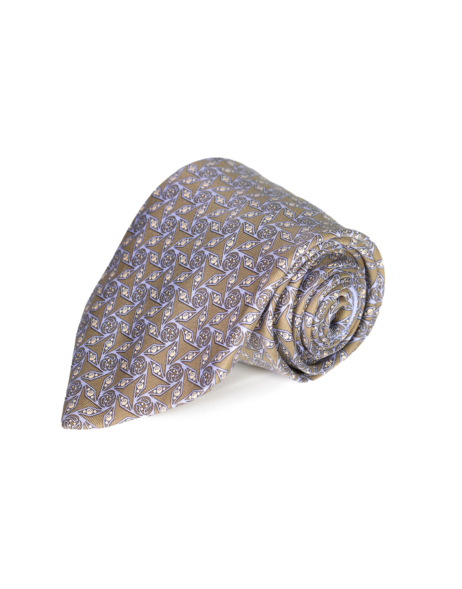 Hermes - Green and light blue tie with pattern