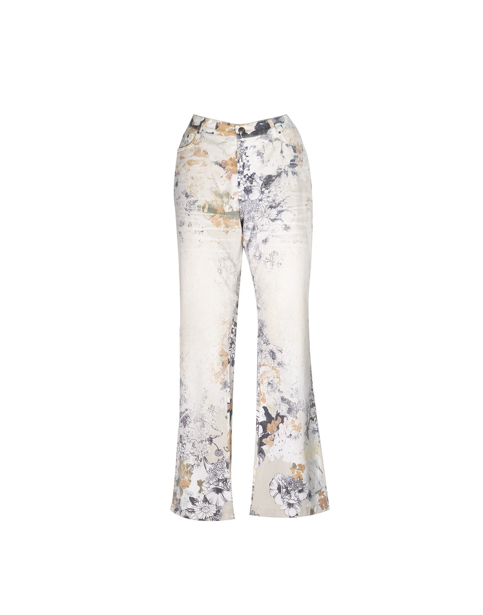 Just Cavalli - Floral patterned flare trousers