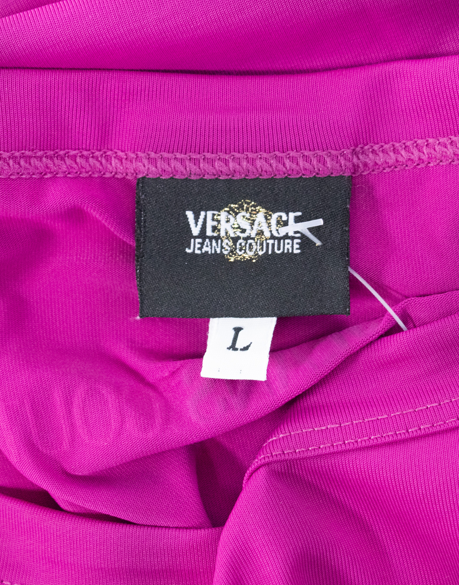 Versace Jeans Couture - T-shirt stretch rosa e fucsia