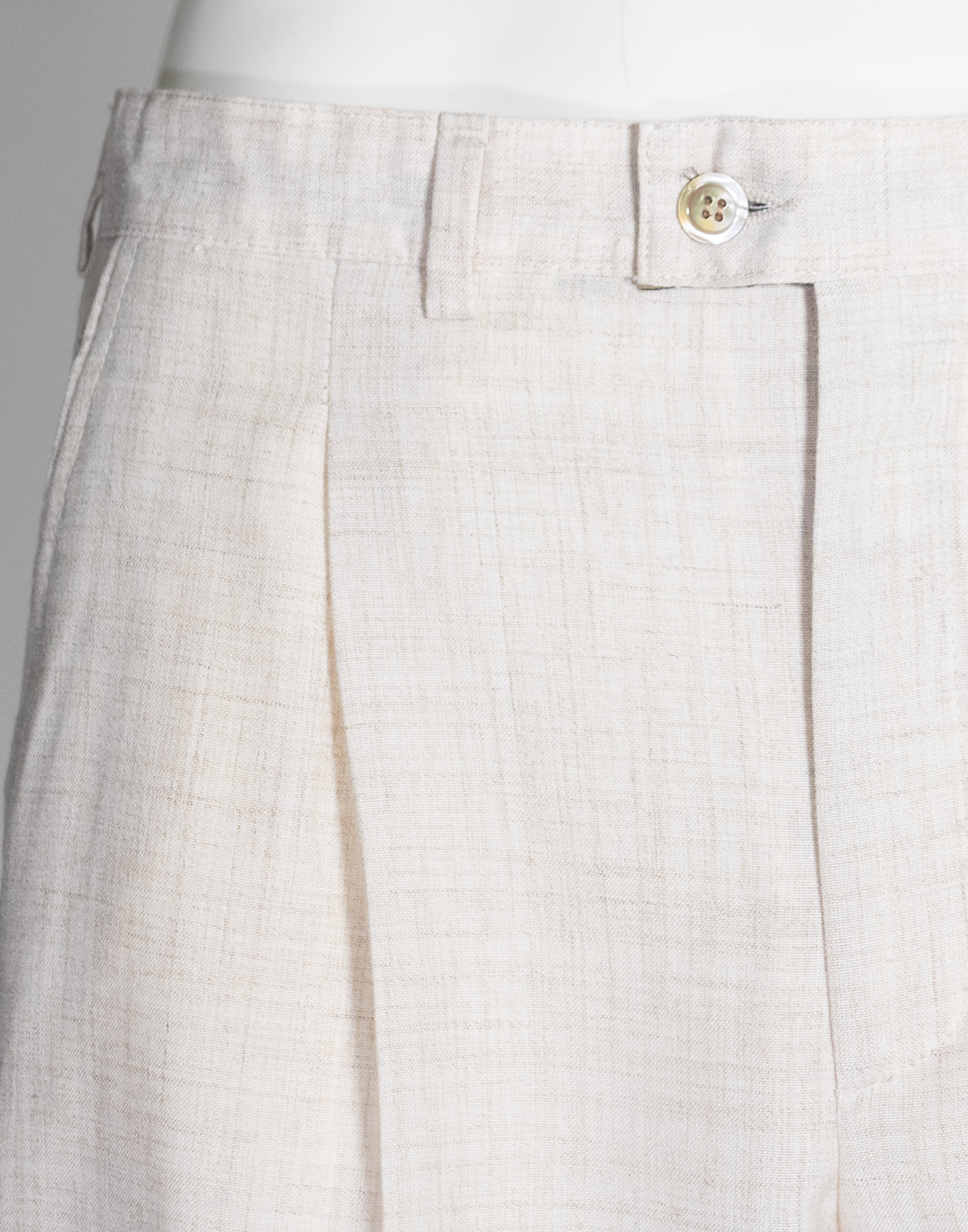 Yves Saint Laurent - Pantaloni in lino e poliestere
