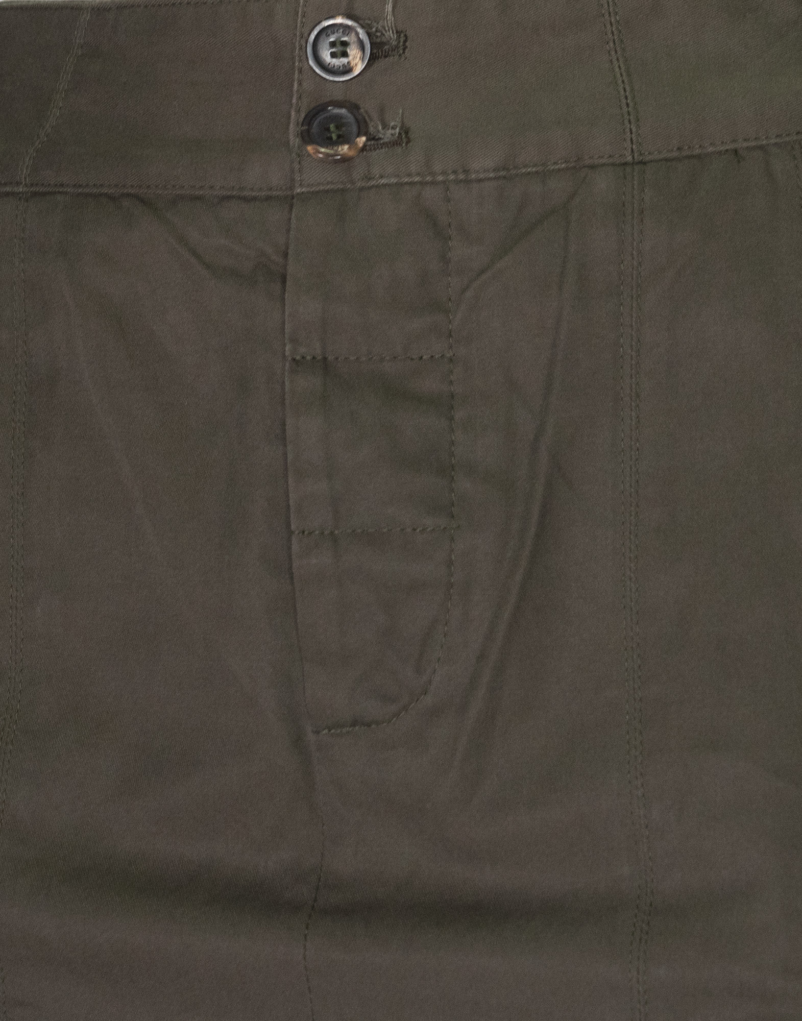 Gucci - Military green cotton skirt