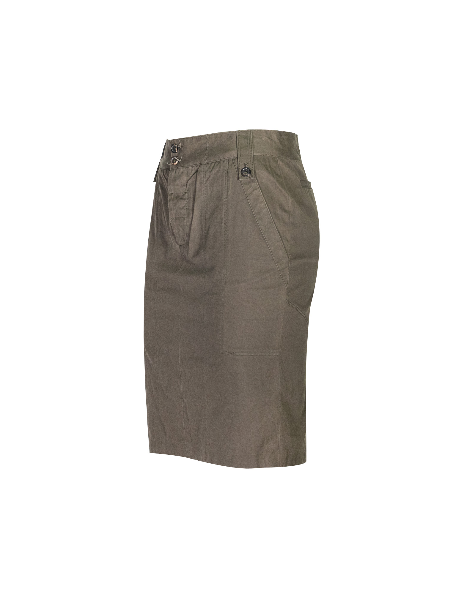 Gucci - Military green cotton skirt
