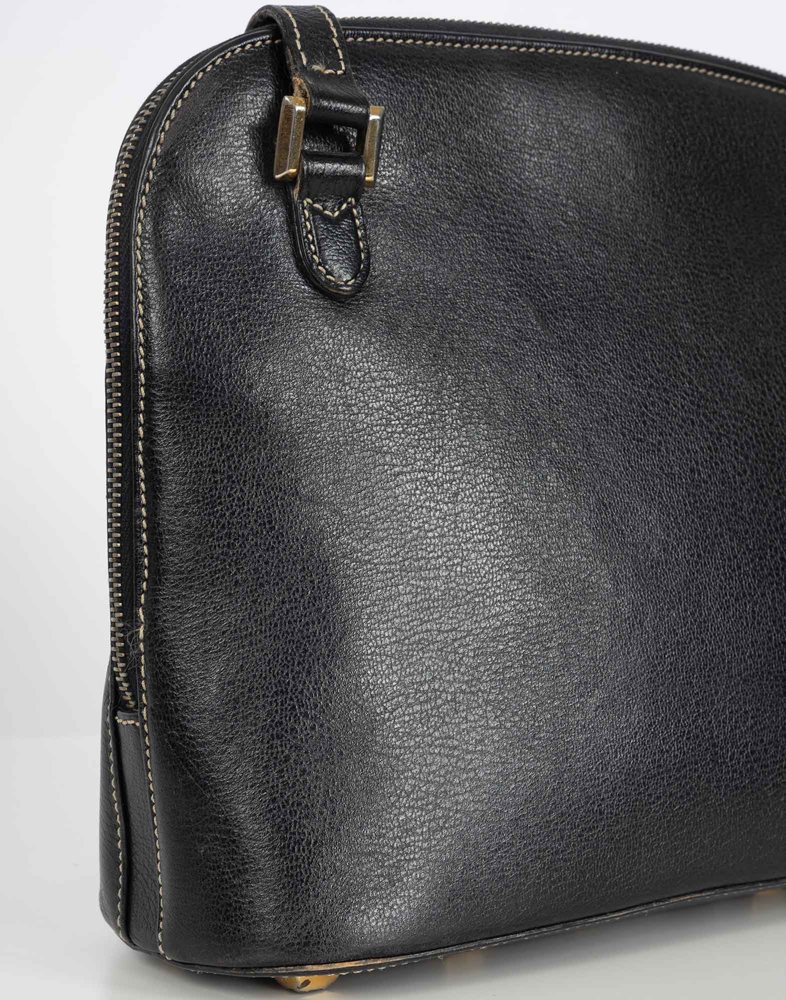Salvatore Ferragamo - Borsa a tracolla nera anni '80 - immagine 6