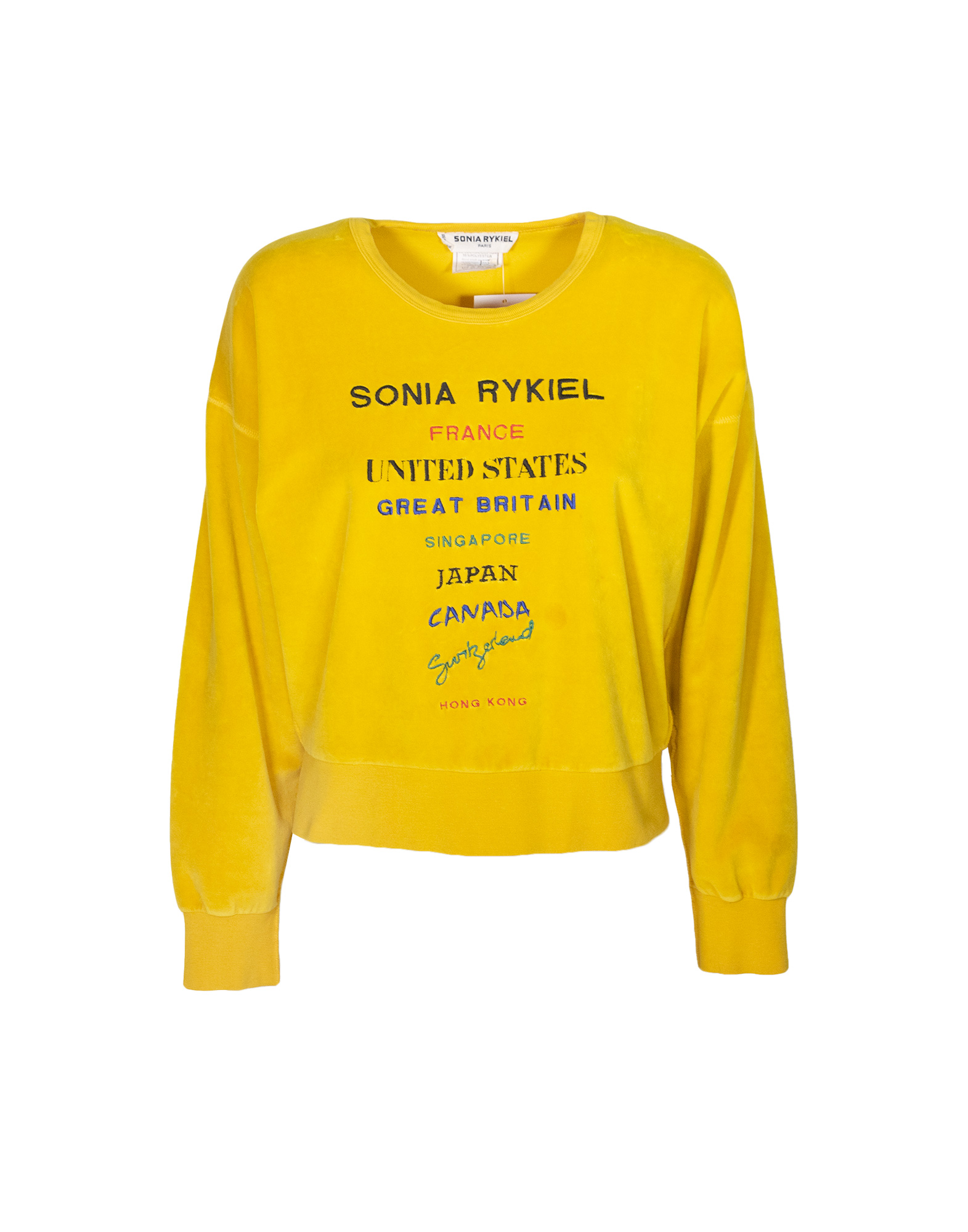 Sonia Rykiel - Felpa gialla in cotone