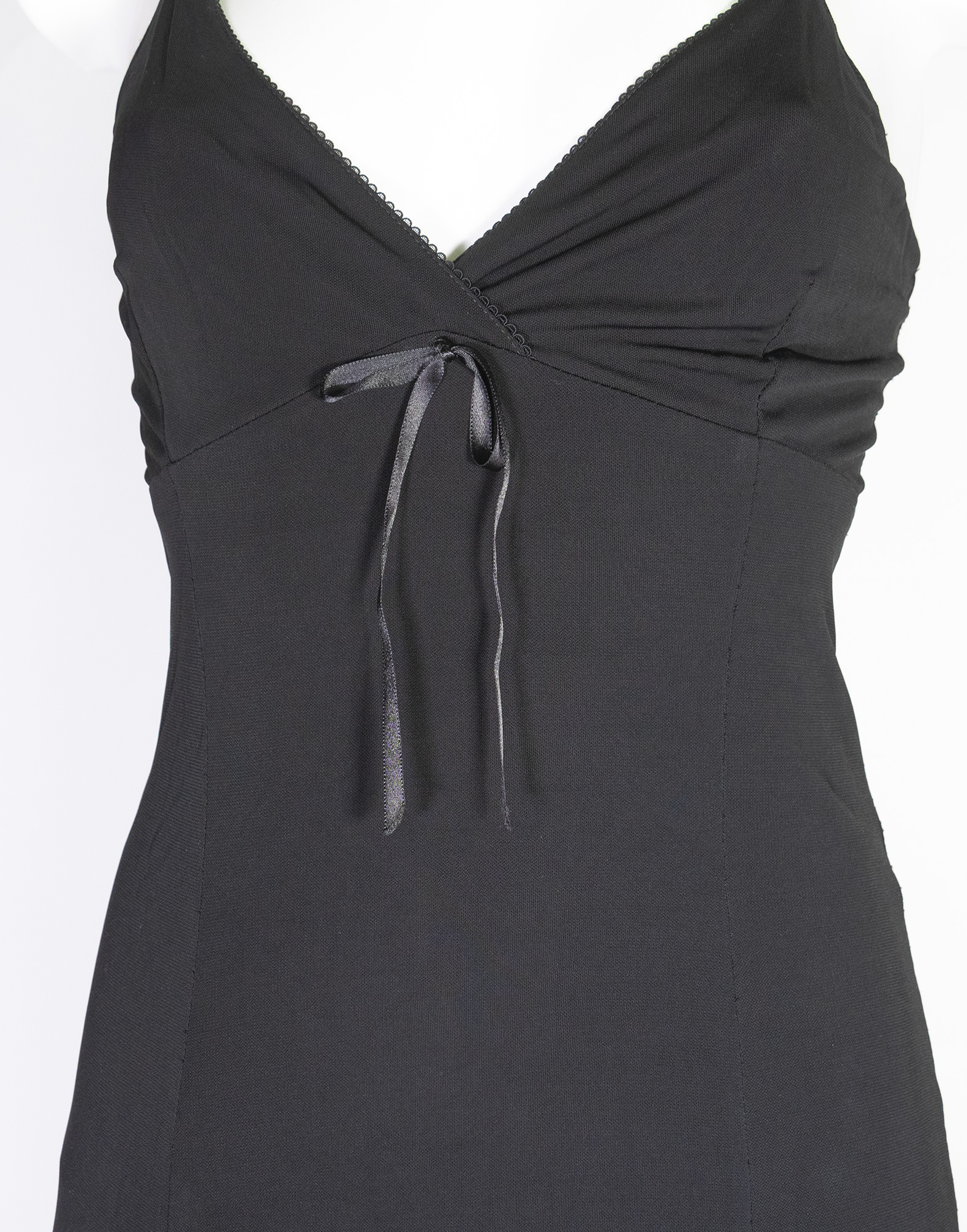 Sportstaff - Black rayon lingerie dress