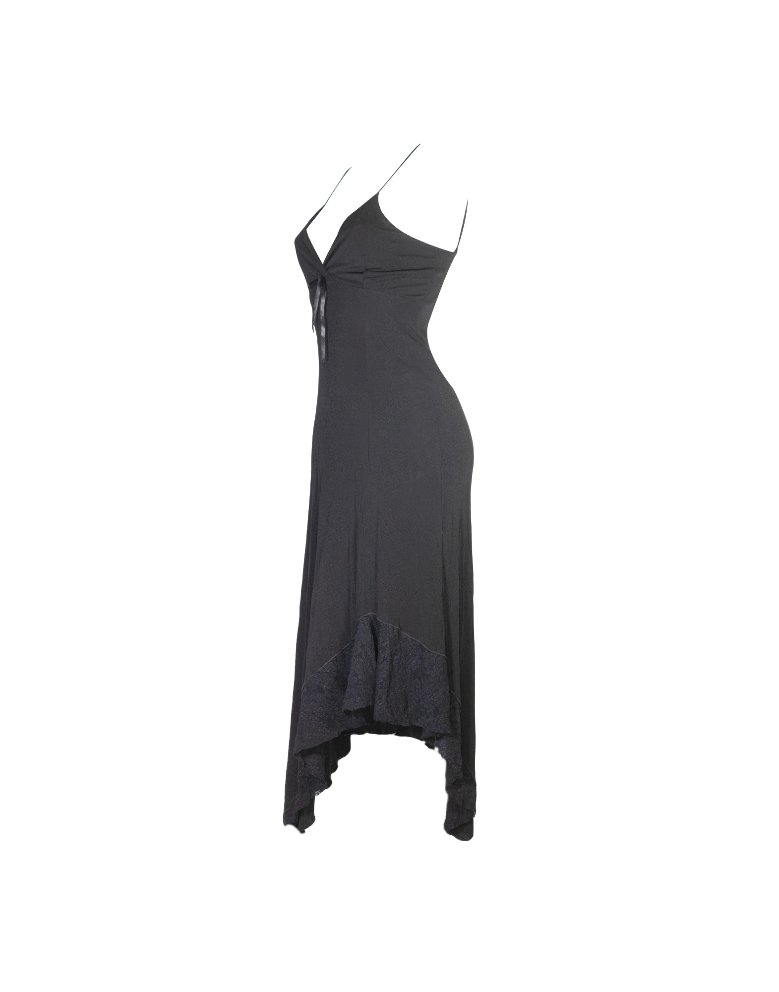 Sportstaff - Black rayon lingerie dress