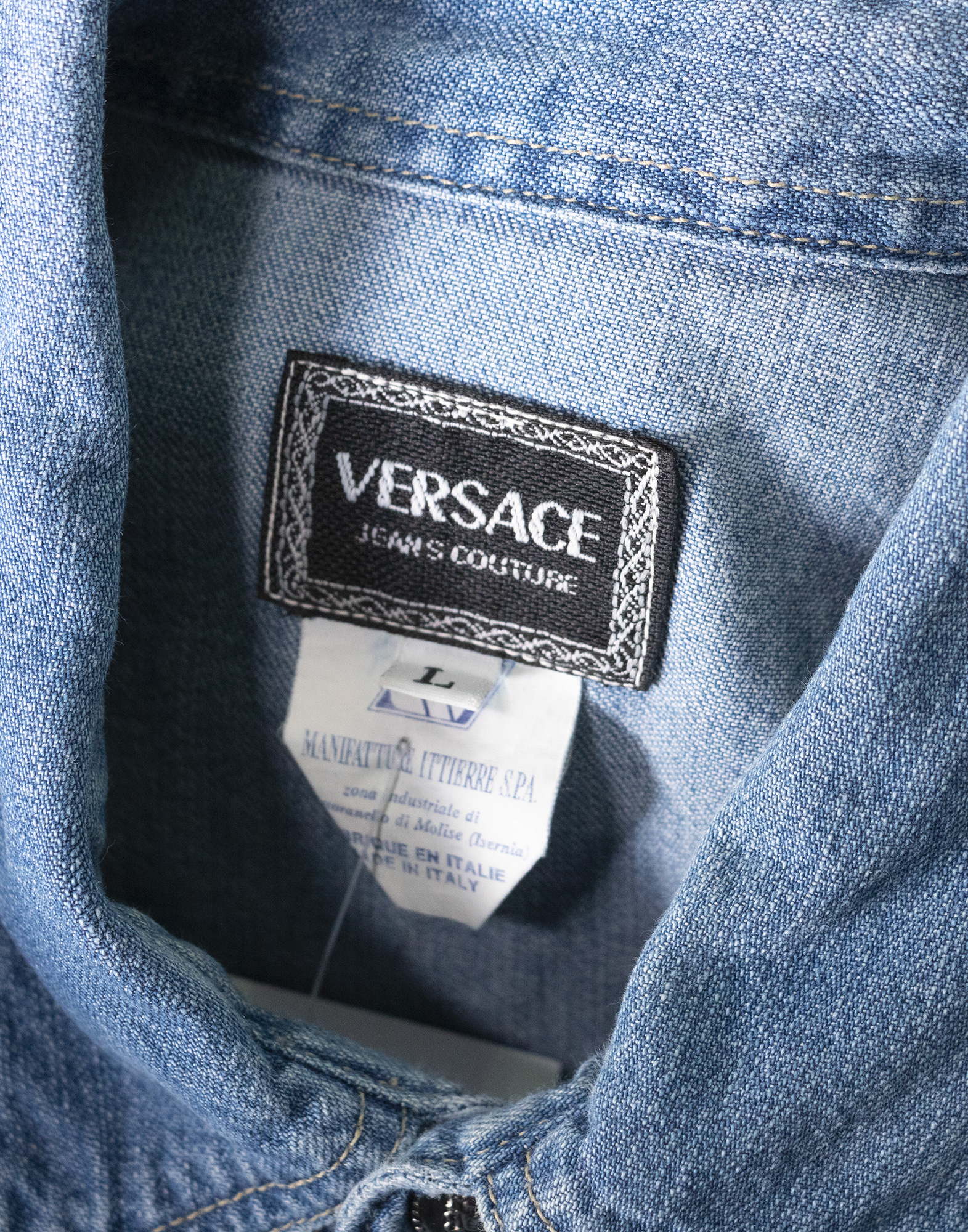 Versace Jeans Couture - Camicia in denim da uomo anni '90