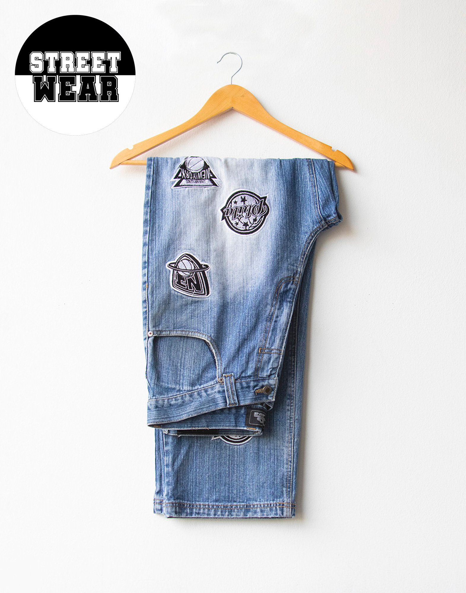 Vintage - Man jeans with patch