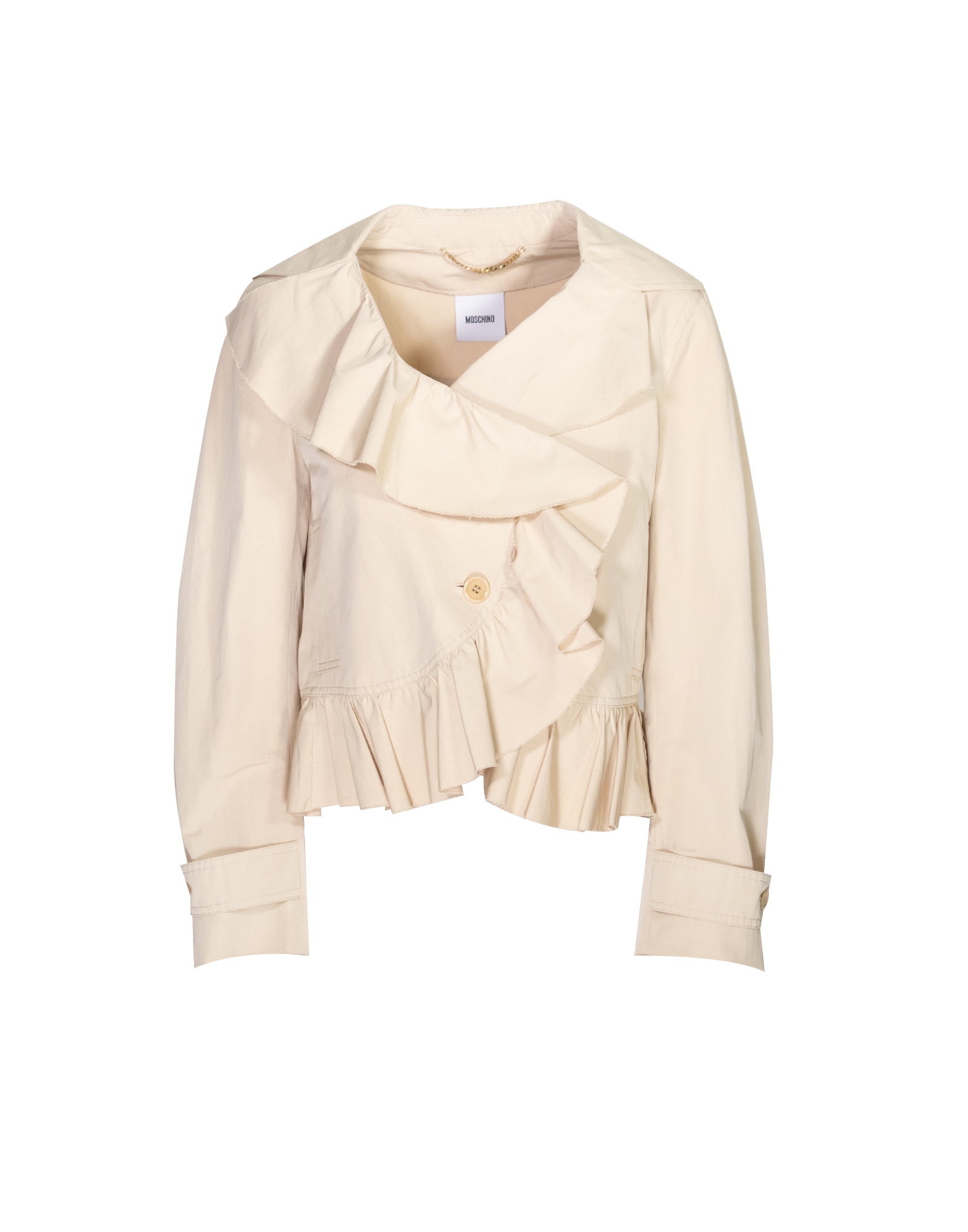 Moschino - Cotton jacket with ruffles