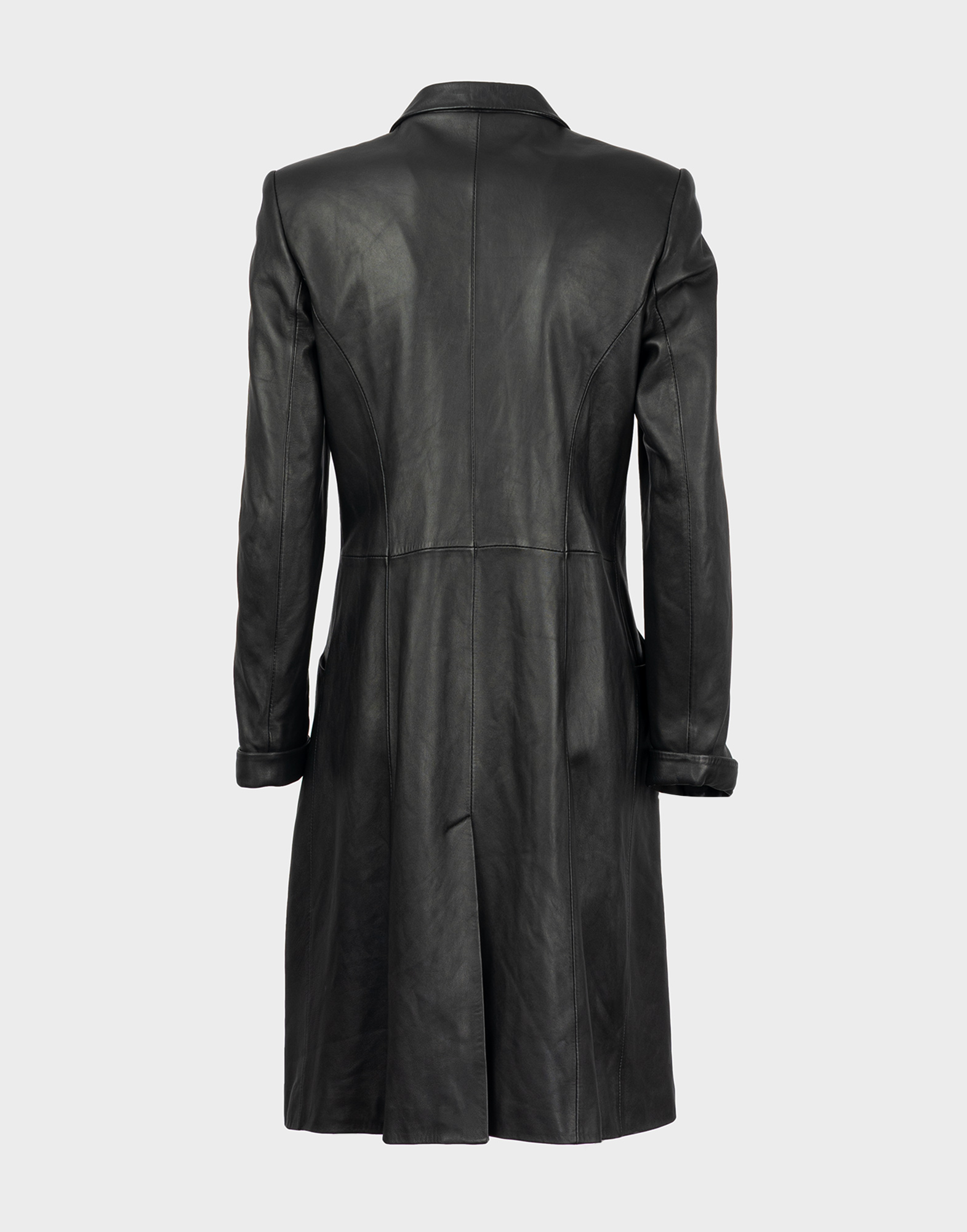 Enrico Coveri - Trench in pelle nero - immagine 2