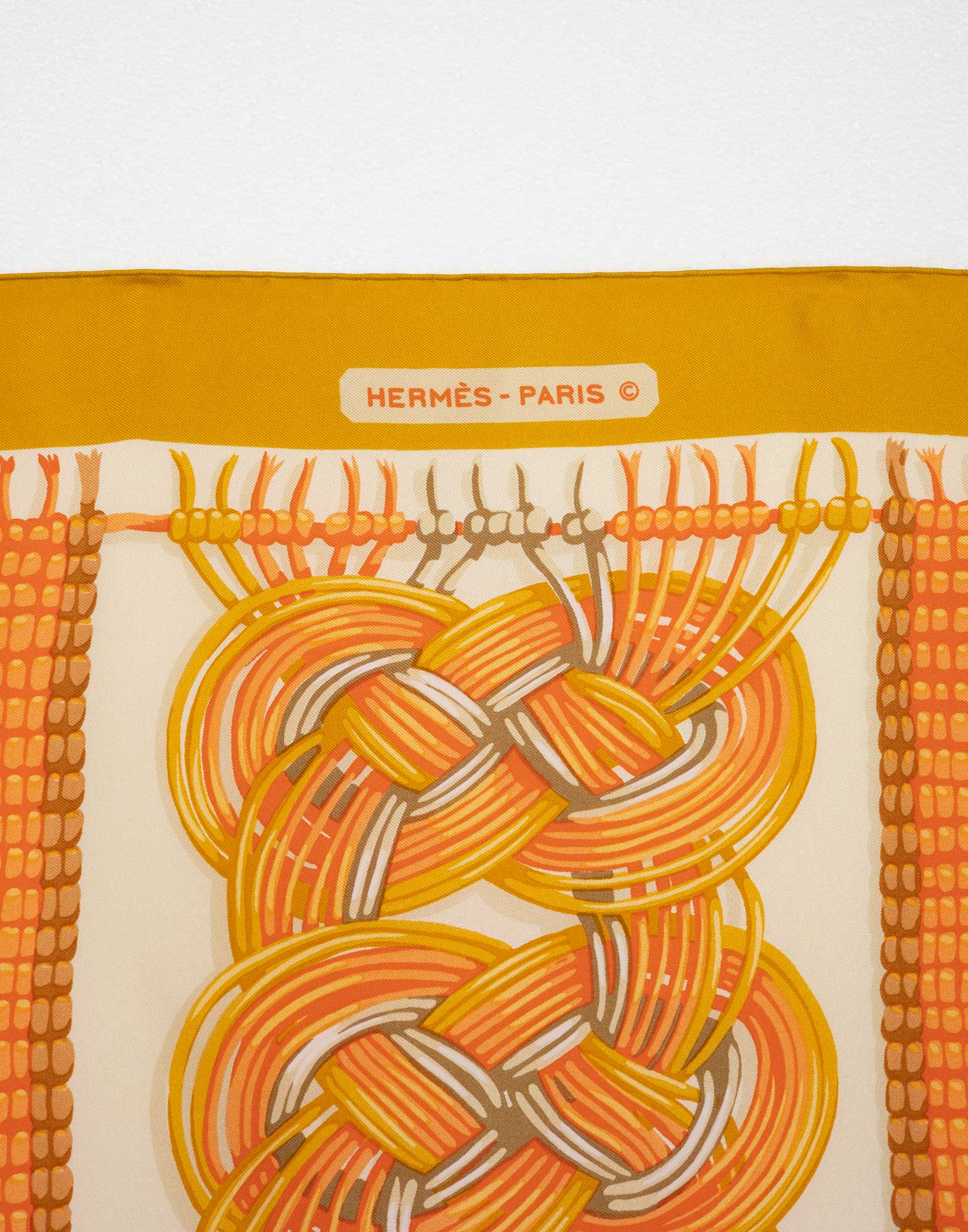 Hermes - 1980s 'Macrame' scarf - Image 2